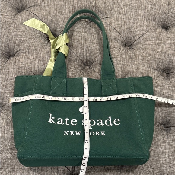 Kate Spade Bag Jett Green Canvas Large Tote - Picture 17 of 17